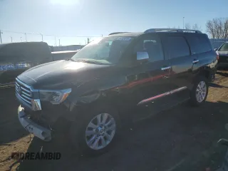 2018 Toyota Sequoia Platinum with VIN 5TDDY5G14JS161570, listed as a Copart auction lot 46323815 with 131,869 mi miles and Salvage Title. Bid and sale history available at carsss.com. Image 1.
