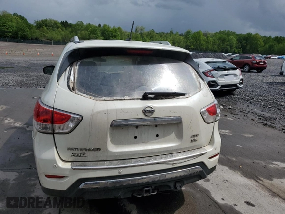 2016 Nissan Pathfinder S with VIN 5N1AR2MM2GC625863, listed as a Copart auction lot 57161845 with 265,973 mi miles and Salvage title. Bid and sale history available at DreamBid. Image 6.