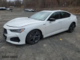 2021 Acura TLX w/A-Spec Package with VIN 19UUB6F58MA010150, listed as a Copart auction lot 87006874 with 37,223 mi miles and Salvage Title. Bid and sale history available at carsss.com. Image 1.