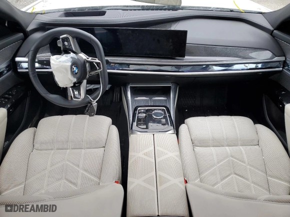 2023 BMW 7 Series 760i xDrive with VIN WBA33EJ04PCL84533, listed as a Copart auction lot 80099864 with 0 mi miles and Salvage Title. Bid and sale history available at carsss.com. Image 8.