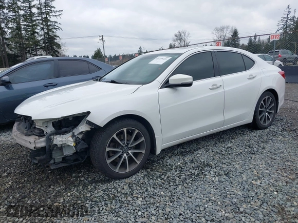 2015 Acura TLX V6 Tech with VIN 19UUB3F57FA009086, listed as a IAAI auction lot 41735411 with 212,203 mi miles. Bid and sale history available at carsss.com. Image 2.