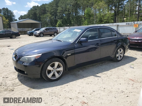 2006 BMW 5 Series 530xi with VIN WBANF73566CG67652, listed as a Copart auction lot 55035755 with 186,971 mi miles and Clean Title. Bid and sale history available at carsss.com. Image 1.