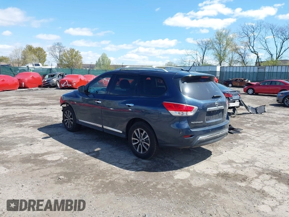 2013 Nissan Pathfinder SL z VIN 5N1AR2MM6DC643665, wystawiony jako IAAI lot #41995720 z przebiegiem 165 919 mil mil oraz . Historia ofert i sprzedaży dostępna na DreamBid. Obrazek 3.