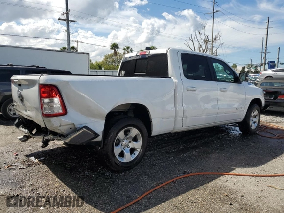 2022 Ram 1500 Big Horn with VIN 1C6RREMT2NN480011, listed as a Copart auction lot 46630725 with 77,951 mi miles and Salvage Title. Bid and sale history available at carsss.com. Image 3.