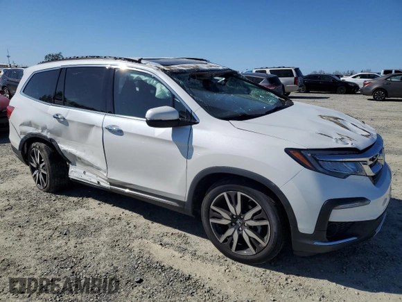 2021 Honda Pilot Touring 8-Passenger with VIN 5FNYF5H91MB015535, listed as a Copart auction lot 46845565 with 36,233 mi miles and Salvage Title. Bid and sale history available at DreamBid. Image 4.