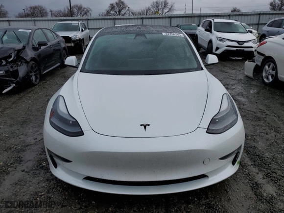 2021 Tesla Model 3 Long Range with VIN 5YJ3E1EB5MF071510, listed as a Copart auction lot 43726205 with 92,362 mi miles and Salvage Title. Bid and sale history available at carsss.com. Image 5.