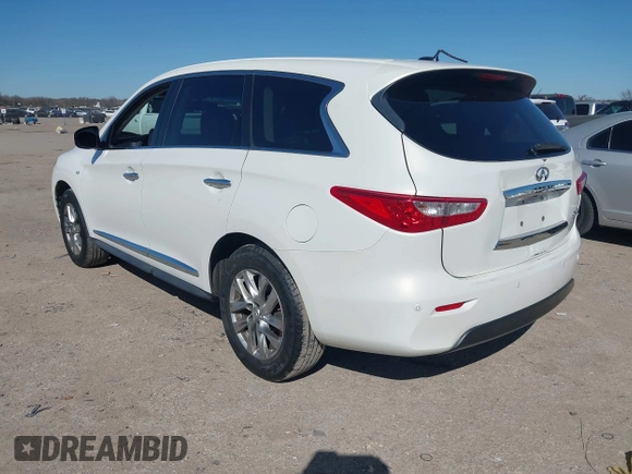 2014 Infiniti QX60 with VIN 5N1AL0MN4EC550191, listed as a IAAI auction lot 41702478 with 176,885 mi miles. Bid and sale history available at carsss.com. Image 3.