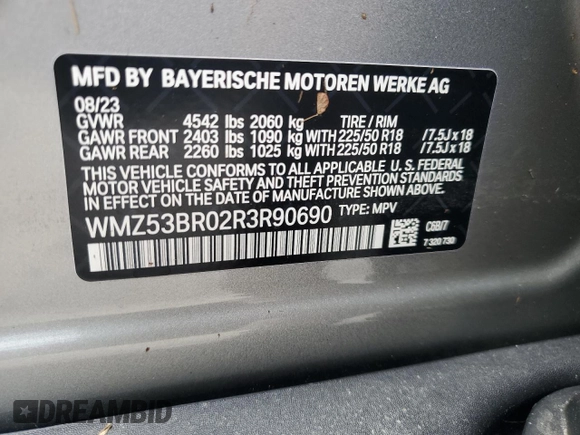 2024 MINI Countryman Cooper S with VIN WMZ53BR02R3R90690, listed as a Copart auction lot 74958994 with 0 mi miles and Non Repairable. Bid and sale history available at carsss.com. Image 14.