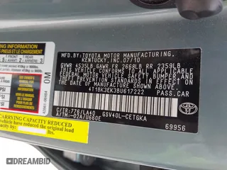 2011 Toyota Camry LE with VIN 4T1BK3EK3BU617222, listed as a IAAI auction lot 41898628 with 183,071 mi miles. Bid and sale history available at carsss.com. Image 9.