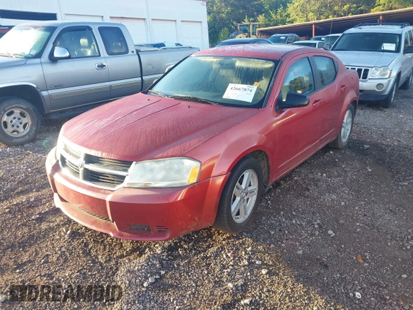 2008 Dodge Avenger SXT with VIN 1B3LC56K98N159741, listed as a IAAI auction lot 42667874 with 193,969 mi miles and . Bid and sale history available at DreamBid. Image 2.