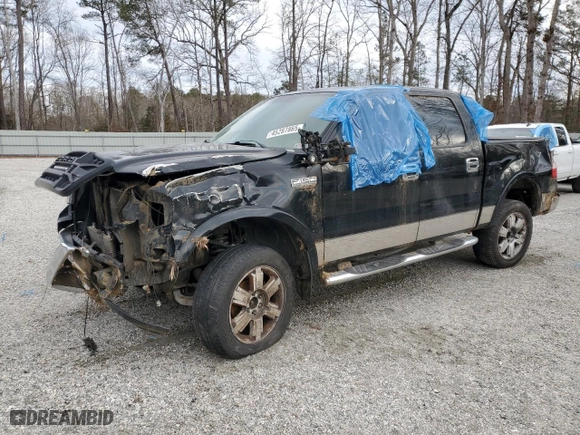2008 Ford F-150 XLT with VIN 1FTPW14V18KF04145, listed as a Copart auction lot 45287865 with 163,572 mi miles and Salvage Title. Bid and sale history available at carsss.com. Image 1.