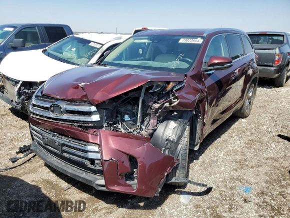 2018 Toyota Highlander Limited z VIN 5TDDZRFH4JS875072, wystawiony jako Copart lot #88634365 z przebiegiem Nie podano mil oraz Szkoda całkowita • Salvage title. Historia ofert i sprzedaży dostępna na DreamBid. Obrazek 1.
