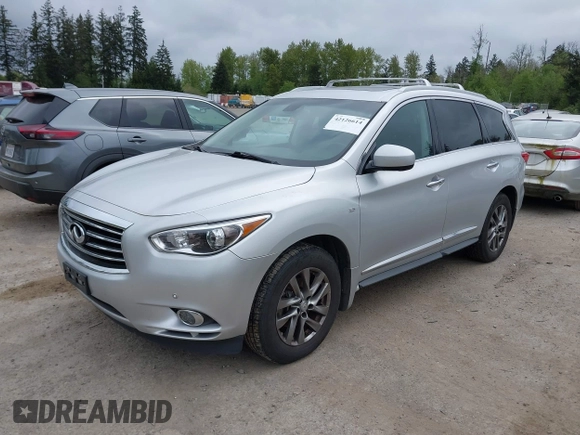 2014 Infiniti QX60 with VIN 5N1AL0MM3EC528187, listed as a IAAI auction lot 42126614 with 178,356 mi miles and . Bid and sale history available at carsss.com. Image 18.