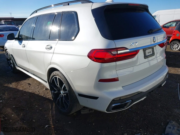2019 BMW X7 xDrive50i with VIN 5UXCX4C58KLS35656, listed as a IAAI auction lot 41690202 with 91,135 mi miles. Bid and sale history available at carsss.com. Image 3.