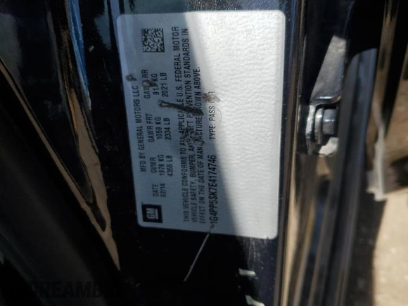 2014 Buick Verano with VIN 1G4PP5SK7E4174746, listed as a Copart auction lot 53537075 with 120,429 mi miles and Salvage title. Bid and sale history available at DreamBid. Image 12.