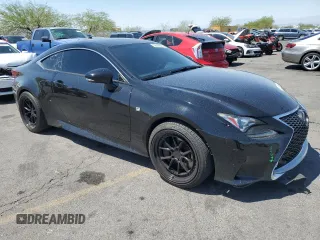 2015 Lexus RC 350 F Sport with VIN JTHHE5BC8F5002937, listed as a Copart auction lot 60566685 with 86,343 mi miles and Salvage title. Bid and sale history available at DreamBid. Image 4.