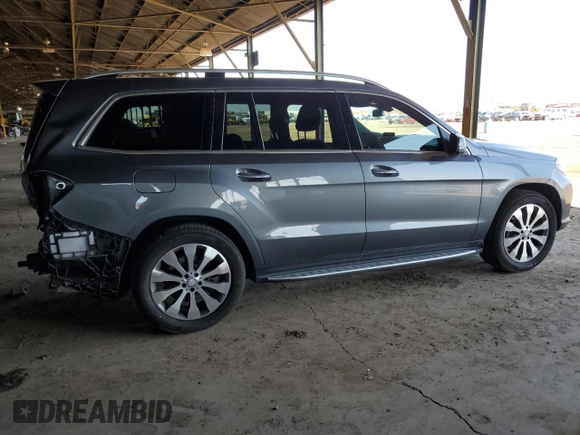 2017 Mercedes-Benz GLS 450 with VIN 4JGDF6EE8HA857966, listed as a Copart auction lot 48589635 with 82,496 mi miles and Salvage Title. Bid and sale history available at DreamBid. Image 3.