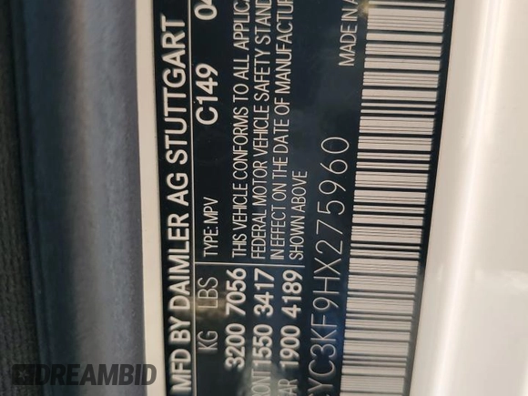 2017 Mercedes-Benz G 550 z VIN WDCYC3KF9HX275960, wystawiony jako Copart lot #76858384 z przebiegiem 33 360 mil mil oraz Szkody całkowita. Historia ofert i sprzedaży dostępna na DreamBid. Obrazek 14.