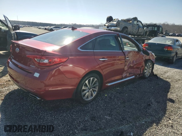2016 Hyundai Sonata Sport with VIN 5NPE34AF8GH273594, listed as a Copart auction lot 46502205 with 32,719 mi miles and Salvage Title. Bid and sale history available at DreamBid. Image 3.