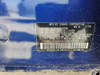2024 Subaru WRX Premium with VIN JF1VBAH65R9819339, listed as a Copart auction lot 52388035 with 495 mi miles and Salvage title. Bid and sale history available at DreamBid. Image 12.
