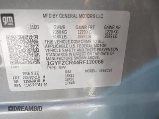 2024 Cadillac XT4 FWD Premium Luxury with VIN 1GYFZCR44RF130066, listed as a IAAI auction lot 41735148 with 32,157 mi miles and . Bid and sale history available at carsss.com. Image 9.