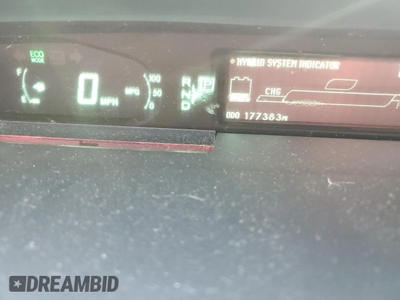 2010 Toyota Prius II with VIN JTDKN3DU4A0096905, listed as a Copart auction lot 53905195 with 177,383 mi miles and Non Repairable. Bid and sale history available at carsss.com. Image 9.