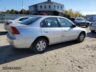 2003 Honda Civic LX with VIN 1HGES16603L037779, listed as a Copart auction lot 76806754 with 127,692 mi miles and Clean Title. Bid and sale history available at carsss.com. Image 3.