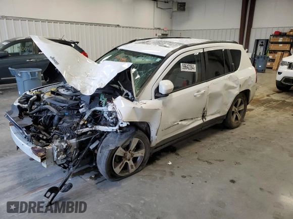 2017 Jeep Compass Latitude with VIN 1C4NJDEB8HD129242, listed as a Copart auction lot 60695395 with 89,050 mi miles and Non repairable. Bid and sale history available at DreamBid. Image 1.