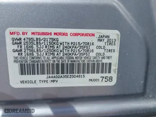 2014 Mitsubishi Outlander ES with VIN JA4AD2A35EZ004815, listed as a IAAI auction lot 41907402 with 151,497 mi miles. Bid and sale history available at carsss.com. Image 9.