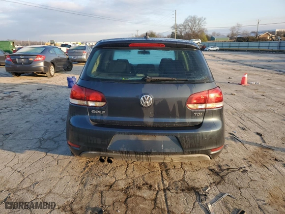 2011 Volkswagen Golf TDI with VIN WVWDM7AJ3BW176840, listed as a Copart auction lot 85666854 with 145,910 mi miles and Salvage Title. Bid and sale history available at carsss.com. Image 6.