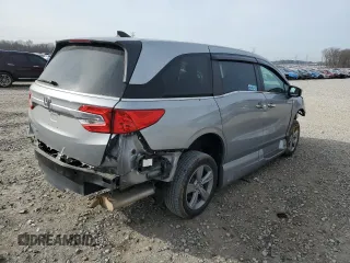 2019 Honda Odyssey EX-L with VIN 5FNRL6H77KB122457, listed as a Copart auction lot 42988715 with 62,444 mi miles and Salvage Title. Bid and sale history available at carsss.com. Image 3.