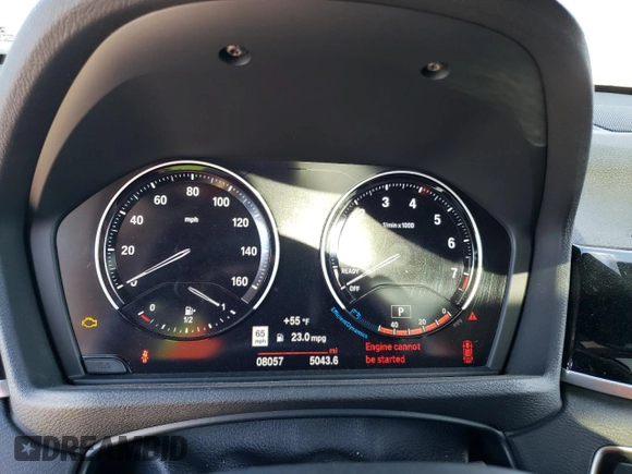2019 BMW X1 sDrive28i with VIN WBXHU7C52K3H45282, listed as a Copart auction lot 42421563 with 8,057 mi miles. Bid and sale history available at carsss.com. Image 9.