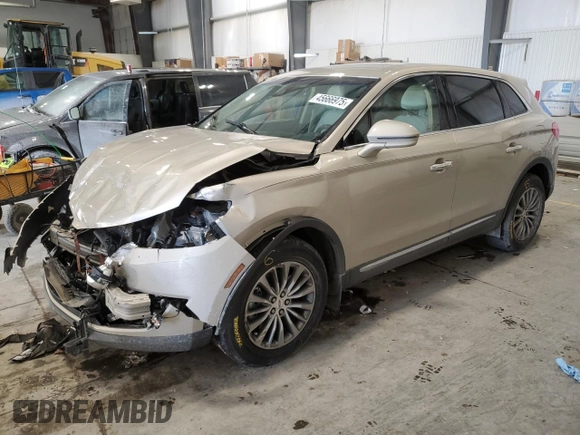 2017 Lincoln MKX Select with VIN 2LMPJ8KR7HBL41248, listed as a Copart auction lot 45666975 with 67,573 mi miles and Salvage Title. Bid and sale history available at carsss.com. Image 1.