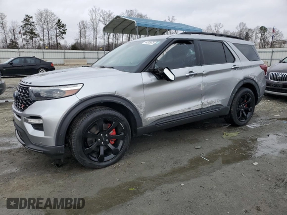 2021 Ford Explorer ST with VIN 1FM5K8GC3MGB27378, listed as a Copart auction lot 44305675 with 67,421 mi miles and Salvage Title. Bid and sale history available at carsss.com. Image 1.
