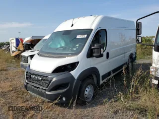 2023 Ram ProMaster Cargo with VIN 3C6LRVCG5PE585594, listed as a Copart auction lot 71337814 with 13,650 mi miles and Salvage Title. Bid and sale history available at DreamBid. Image 1.