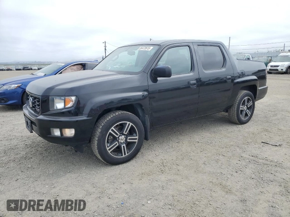 2013 Honda Ridgeline Sport with VIN 5FPYK1F77DB015049, listed as a Copart auction lot 55472615 with 213,336 mi miles and Clean Title. Bid and sale history available at carsss.com. Image 1.