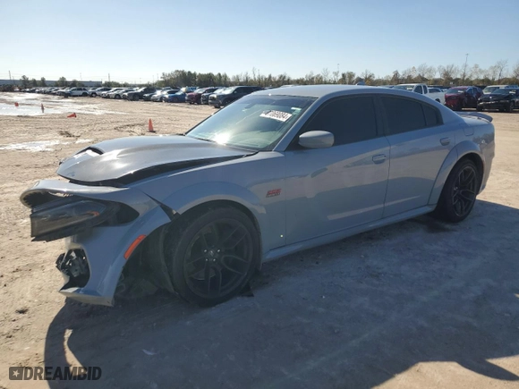 2022 Dodge Charger Scat Pack with VIN 2C3CDXGJ4NH222332, listed as a Copart auction lot 87069084 with 58,362 mi miles and Salvage Title. Bid and sale history available at carsss.com. Image 1.