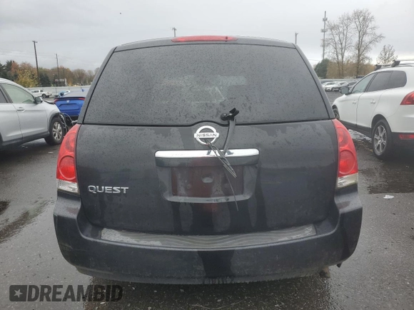 2008 Nissan Quest with VIN 5N1BV28U38N110662, listed as a Copart auction lot 80374514 with 193,894 mi miles and Clean Title. Bid and sale history available at carsss.com. Image 6.