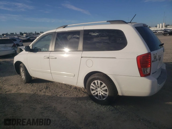 2011 Kia Sedona LX with VIN KNDMG4C74B6370803, listed as a Copart auction lot 77228344 with 142,394 mi miles and Salvage Title. Bid and sale history available at DreamBid. Image 2.