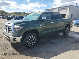 2021 Toyota Tundra Platinum z VIN 5TFAY5F10MX035676, wystawiony jako Copart lot #73296214 z przebiegiem Nie podano mil oraz Szkoda całkowita • Salvage title. Historia ofert i sprzedaży dostępna na DreamBid. Obrazek 1.
