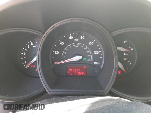 2016 Kia Rio LX with VIN KNADM4A35G6625228, listed as a Copart auction lot 52908375 with 71,029 mi miles and Salvage Title. Bid and sale history available at carsss.com. Image 9.
