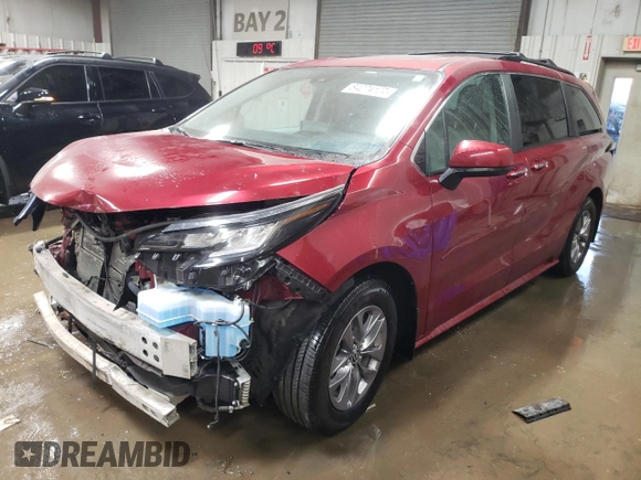 2023 Toyota Sienna XLE with VIN 5TDYSKFC4PS077858, listed as a Copart auction lot 84274124 with 29,857 mi miles and Salvage Title. Bid and sale history available at carsss.com. Image 1.