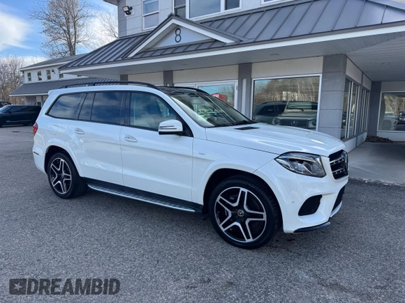 2019 Mercedes-Benz GLS 550 with VIN 4JGDF7DE4KB222512, listed as a Copart auction lot 54090065 with 38,005 mi miles and Salvage title. Bid and sale history available at DreamBid. Image 1.