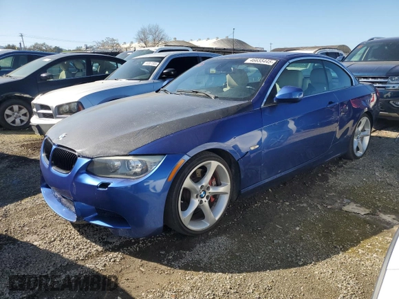 2011 BMW 3 Series 335i with VIN WBADX7C57BE261271, listed as a Copart auction lot 46655445 with 98,328 mi miles and Salvage Title. Bid and sale history available at carsss.com. Image 1.
