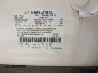 2022 Ford Explorer XLT с VIN 1FMSK8DH9NGB84219, выставлен на аукционе IAAI как лот 42491295 с пробегом 36 984 миль миль и . История ставок и продаж доступна на DreamBid. Изображение 9.
