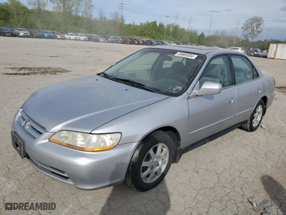 2002 Honda Accord Sdn SE with VIN 1HGCG66842A169851, listed as a Copart auction lot 49869384 with 180,951 mi miles and Salvage Title. Bid and sale history available at carsss.com. Image 1.