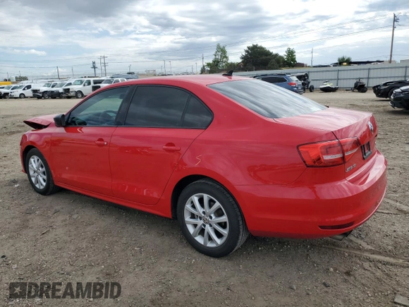 2015 Volkswagen Jetta SE with VIN 3VWD17AJ9FM220688, listed as a Copart auction lot 58270015 with 106,001 mi miles and Salvage title. Bid and sale history available at DreamBid. Image 2.