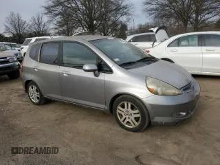 2007 Honda Fit Sport with VIN JHMGD38687S030437, listed as a Copart auction lot 46209395 with 110,155 mi miles and Salvage Title. Bid and sale history available at carsss.com. Image 4.