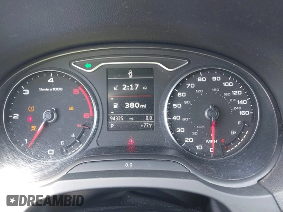 2015 Audi A3 Premium with VIN WAUAJGFF8F1067354, listed as a IAAI auction lot 42173445 with 94,325 mi miles and . Bid and sale history available at DreamBid. Image 7.