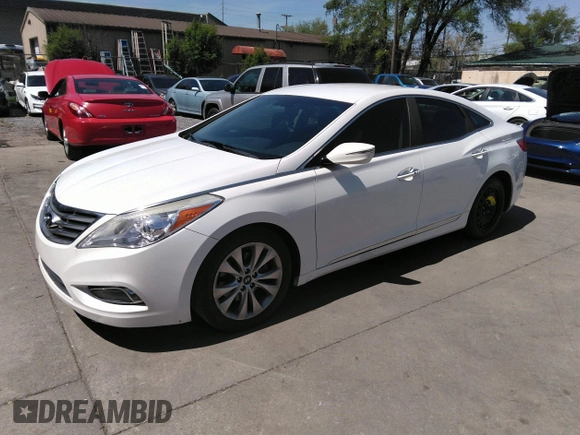 2014 Hyundai Azera with VIN KMHFG4JG8EA346609, listed as a IAAI auction lot 42010249 with 105,646 mi miles and . Bid and sale history available at DreamBid. Image 2.